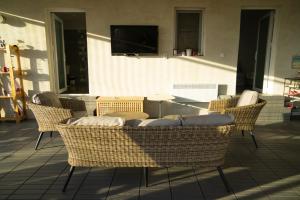 A seating area at Casa de Vacanta Nora