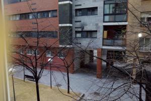 a view of a building from a window at APARTAMENTO CONGRESO in Logroño
