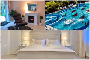 Der Swimmingpool an oder in der Nähe von FeWo im Grünen mit Terrasse und Garten - gratis Therme