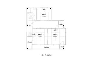 Půdorys ubytování Tessen Guesthouse