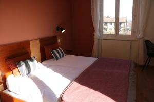 Postel nebo postele na pokoji v ubytování Auberge Au Lion d'Or