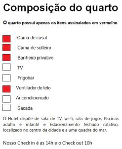 ein Screenshot eines Handybildschirms mit Textbox in der Unterkunft Litoral Hotel Arroio do Sal in Arroio do Sal