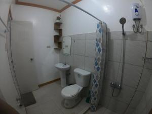 uma pequena casa de banho com WC e lavatório em KJ Danish Inn em Garcia Hernandez
