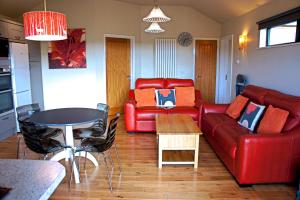 A seating area at Tor Farm Lodge