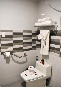 Koupelna v ubytování Hotel Lourdes
