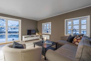 Posezení v ubytování Lofoten Apartments