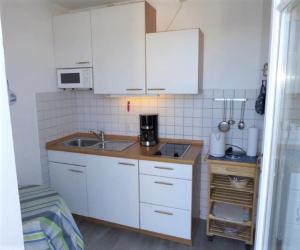 Virtuve vai virtuves zona naktsmītnē Appartementhaus Plueckhahn