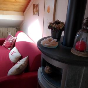 A seating area at Chalet Stelvio
