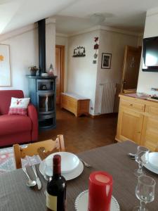 A television and/or entertainment centre at Chalet Stelvio