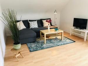 TV a/nebo společenská místnost v ubytování Ferien- und Messewohnung in Meerbusch