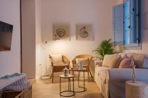 Część wypoczynkowa w obiekcie Apartamento Cádiz Centro Blue Window
