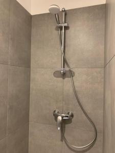 クラマールにあるResidence Service Appart Hôtelのバスルーム(シャワー、シャワーヘッド付)が備わります。