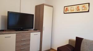Televízia a/alebo spoločenská miestnosť v ubytovaní Pełny Relaks - Sajenek