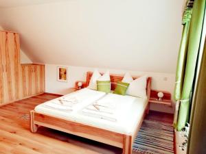 Postel nebo postele na pokoji v ubytování Ferienhaus Penitz
