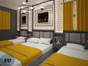 Postel nebo postele na pokoji v ubytování Exporoyal Hotel
