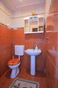 a bathroom with a toilet and a sink at House Tihana in Donje Selo na Šolti