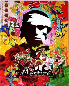 um cartaz para um filme com as palavras sarampo em MeStizO HostaL em Santiago