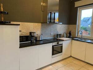 Kuchyň nebo kuchyňský kout v ubytování Luxus-Apartment Quierschied