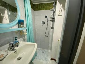 un baño con lavabo y ducha en Portofino - "La Casa della Nicco" - Liguria Holidays, en Portofino 27 fotos más