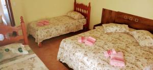 Cama ou camas em um quarto em Sítio Flora Rei