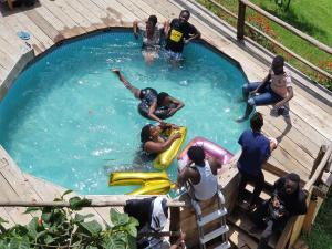 Hosté ubytování Hawk's Eye Lodge Bunyonyi