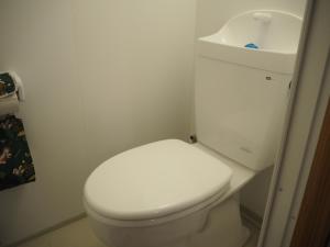 uma casa de banho com um WC branco e um lavatório. em Sea Turtle / Vacation STAY 5694 em Ilhas Miyako