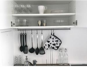 Η κουζίνα ή μικρή κουζίνα στο Beautiful 3 bedroom flat 8-9 persons