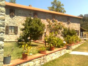 サン・マルチェッロ・ピストイエーゼにあるAgriturismo Sperandiniの鉢植えの石造りの家