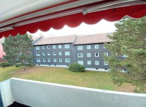 a view of a large building from a window at International 3 in Bad Harzburg