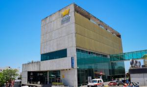 a building with a sign on the side of it at Rivera Casino & Resort in Rivera