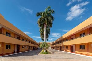 O edifício onde o hotel está situado