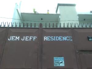 a train car with the words jenn jeff resilience on it at Jem Jeff Residence Inn in Cabugao Norte