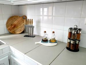 Kuchyň nebo kuchyňský kout v ubytování Casa da Quinta