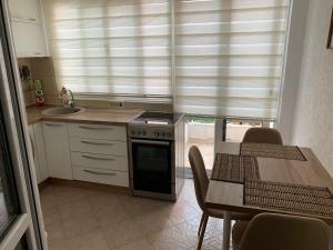 Kuchyň nebo kuchyňský kout v ubytování Apartmani Jedro