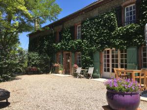 Cette maison dispose d'une terrasse et d'une cour fleurie. dans l'établissement Domaine du Cammazet, à Lapenne