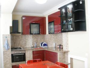 Kuchyň nebo kuchyňský kout v ubytování Gocha's apartaments