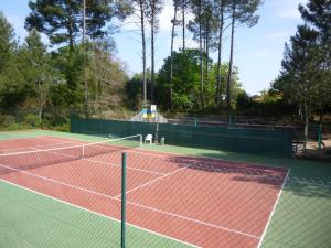a tennis court with a net on top of it at OCELANDES 86 in Saint-Julien-en-Born