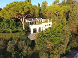 an aerial view of a house in the trees at Villa Franca Portofino by KlabHouse in Portofino