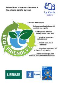a brochure for a pesticide pesticide company with a green logo at B&B La Corte in Matera
