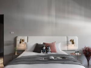 Letto o letti in una camera di Mr.Mantter