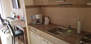 Kuchyň nebo kuchyňský kout v ubytování Alpe-Adria Apartments + 37 fotografií