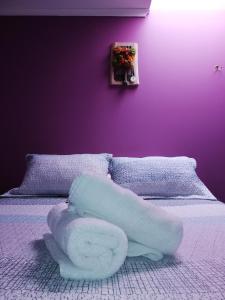 Voodi või voodid majutusasutuse Hostal La Base toas