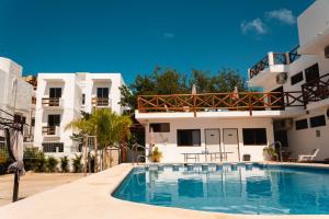 Bazén v ubytování Villas Palmar Holbox nebo v jeho okolí