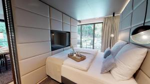 Posezení v ubytování White Pearl Apartment 1.08