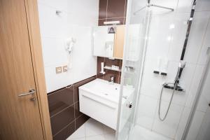 Koupelna v ubytování Hotel Herceg