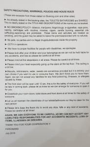 a page of a document with the words emergency preparednesswreaths at Gabriel Guesthouse in Rhyl