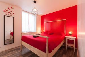 Postel nebo postele na pokoji v ubytování Appart Cosy Brest (les Capucins)