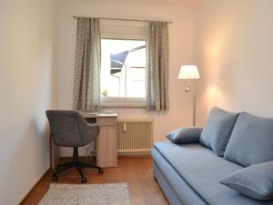 Część wypoczynkowa w obiekcie Ferienwohnung mit Seeblick, Unterach am Attersse