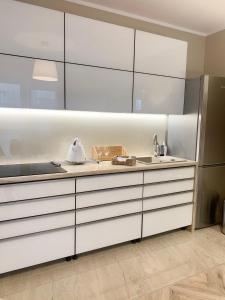 Kuchyňa alebo kuchynka v ubytovaní Apartament Szosa Chełmińska