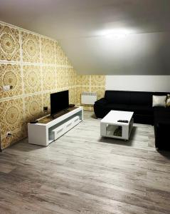 TV a/nebo společenská místnost v ubytování Apartmán Paseky